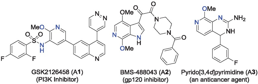 Figure 1 Selected bioactive molecules bearing the 3-amino-2-oxylpyridine core structure.