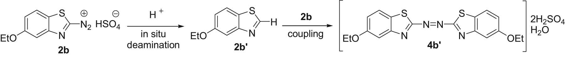 Scheme 4 
                  Reaction sequence to compounds 4b′.
               