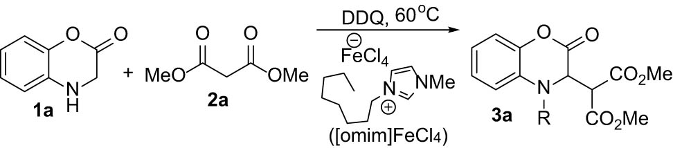 Scheme 1 
               CDC coupling of 1a with 2a for the synthesis of 3a.
            