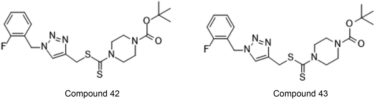 Figure 35 
                  Compounds which emerged as active against the chosen cancerous cells.
               