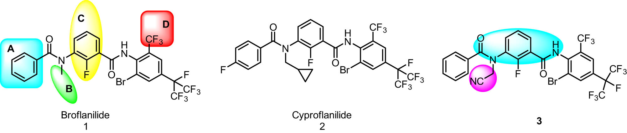 Figure 1 
               Representative meta-diamide compounds.
            