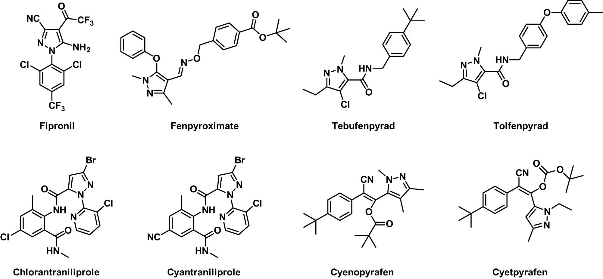 Figure 2 
               Representative insecticidal compounds.
            