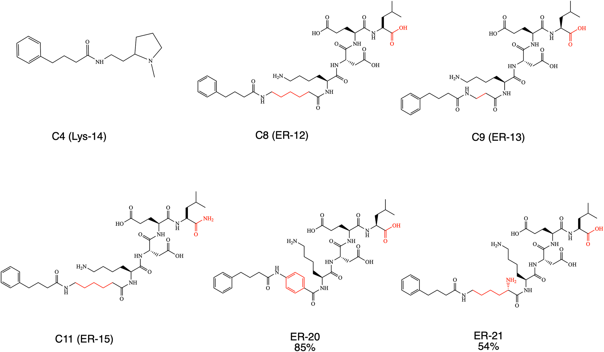 Scheme 1:
PBA derivatives with lysosome and ER-targeted domains.