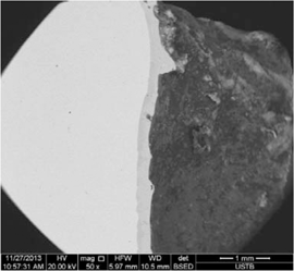 Figure 6: The section morphology when magnification is 50 times.