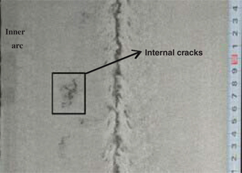 Figure 1: Macroscopic feature of internal cracks.