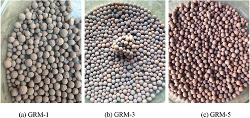 Figure 7: The actual photographs of GRM samples.