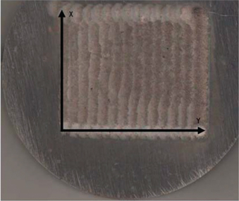 Figure 2: In situ scanogram spot of the cross section of the ESR ingot.