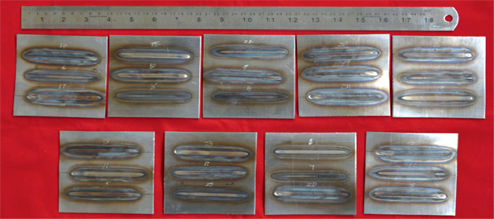 Figure 1: Plasma arc welded bead on plate welding of 2205 duplex stainless steel.