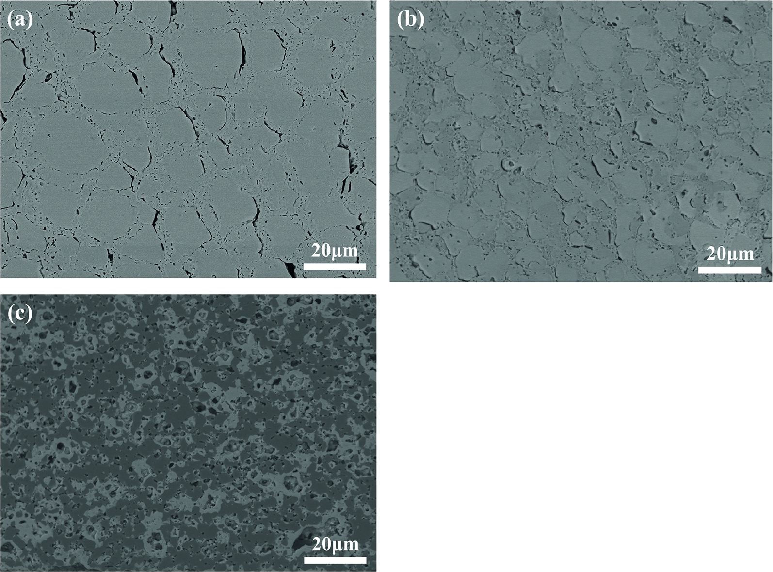 Figure 8: Microstructure of oxidized layer in the sample with (a) None, (b) 2 %NiO, and (c) 5 %NiO NiO additive.