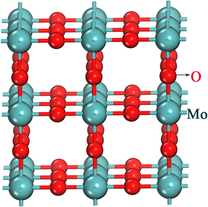Figure 5 Crystal structure of β-MoO3.
