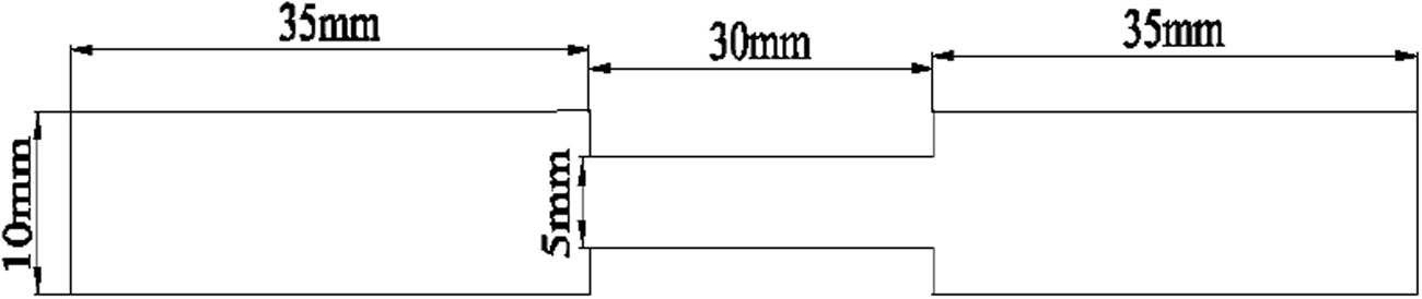 Figure 1 
               Tensile standard specimen size of test steel.
            