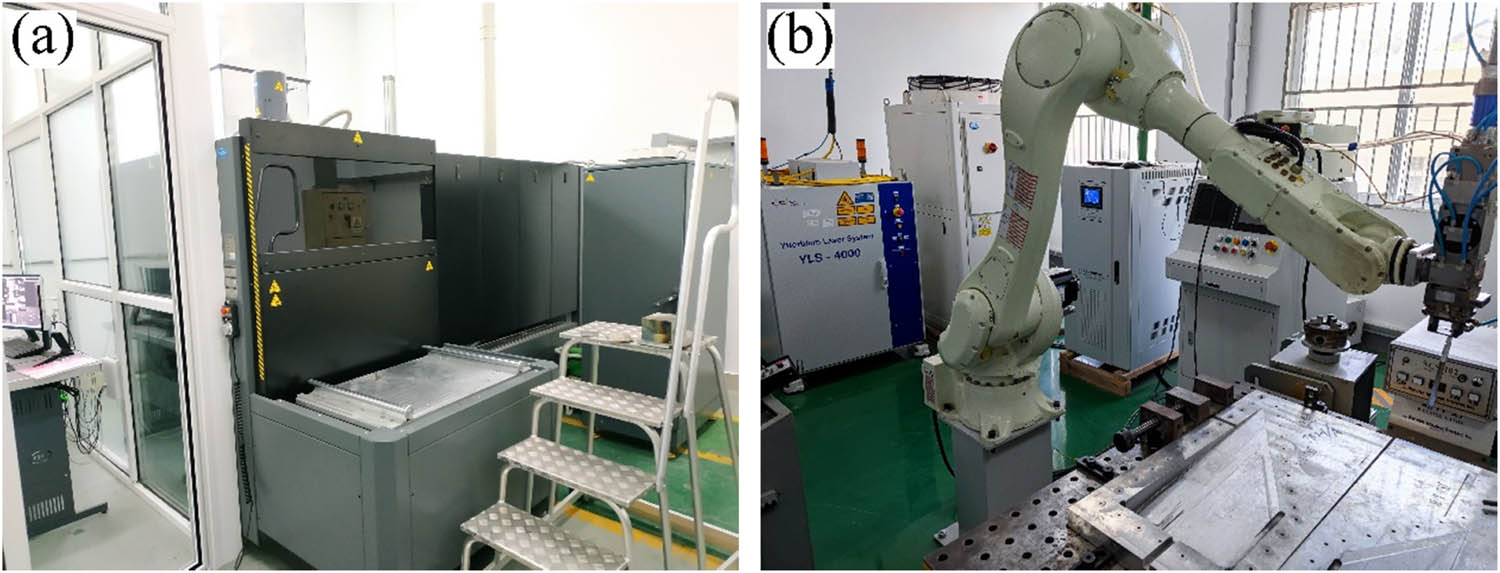 Figure 3
Welding equipment: (a) EBW machine and (b) P-LBW machine.