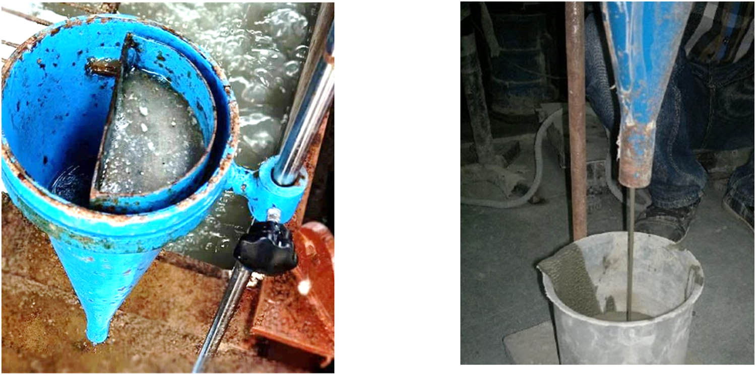 Figure 3 
                  Images representing the Marsh cone test.
               