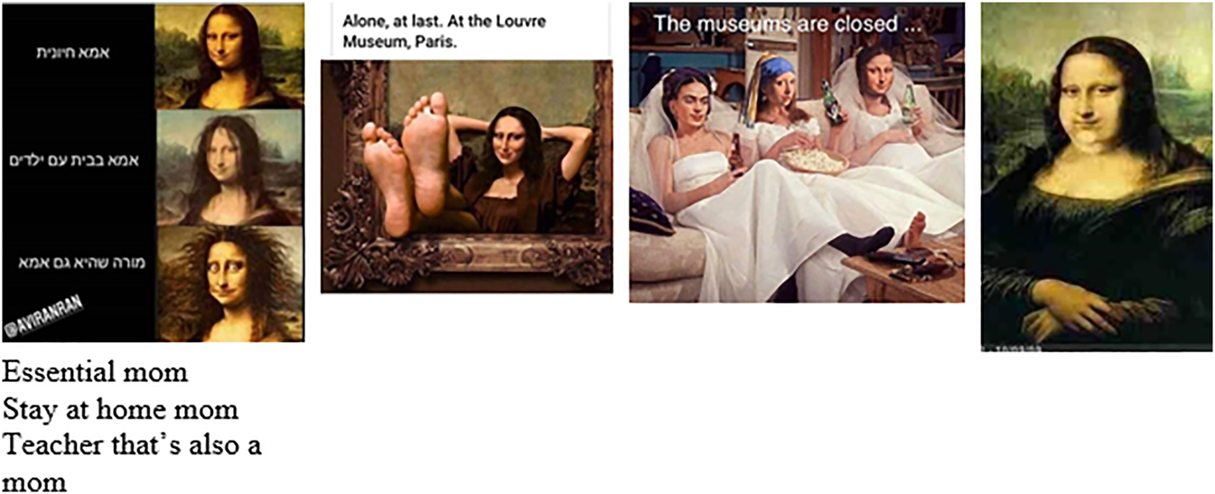 Figure 7: Memes featuring the Mona Lisa.