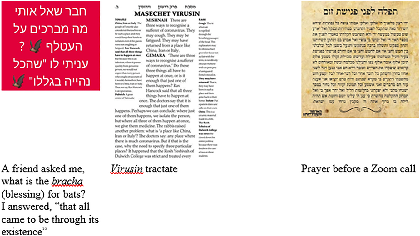 Figure 11: Parodies based on Jewish texts.