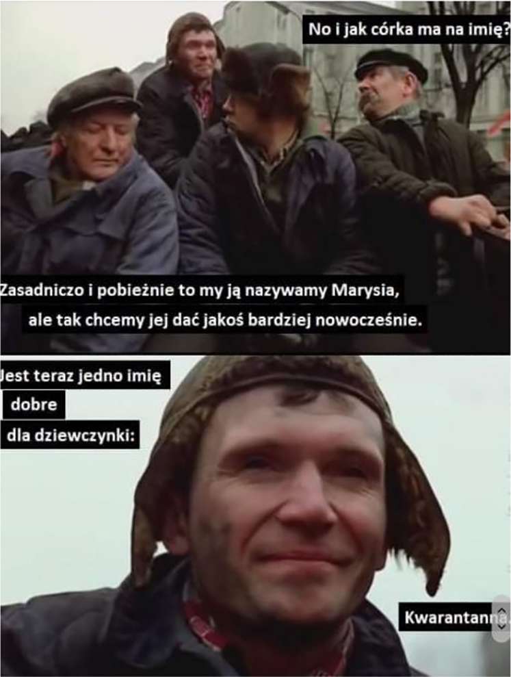 Figure 7: Miś [Teddy Bear] (1981). “So what is your daughter’s name? “Generally and superficially we call her Marysia, but we would like to call her something more modern.” “There is such a name nowadays that is good for a girl. Quarantine.”