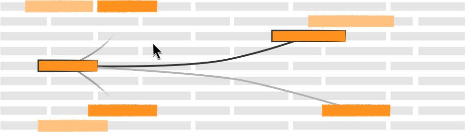 Figure 1 
          Connecting lines between entities.
        