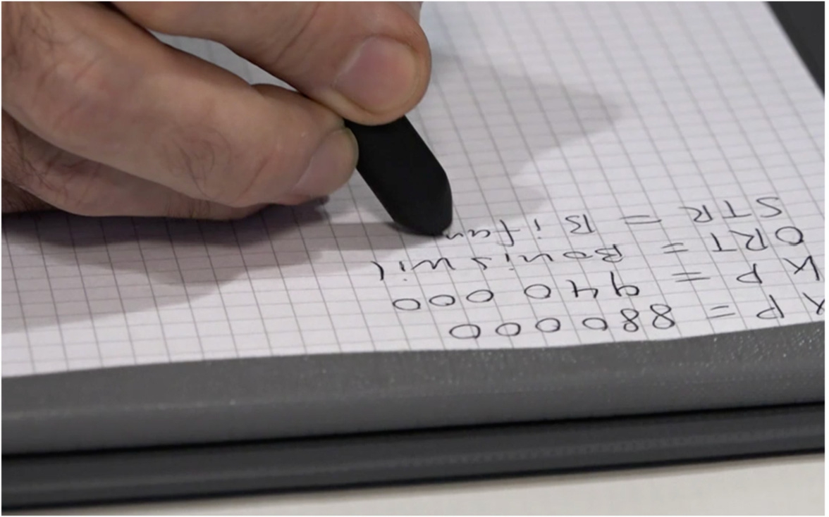 Figure 9 
              Pen input with abbreviations.
            