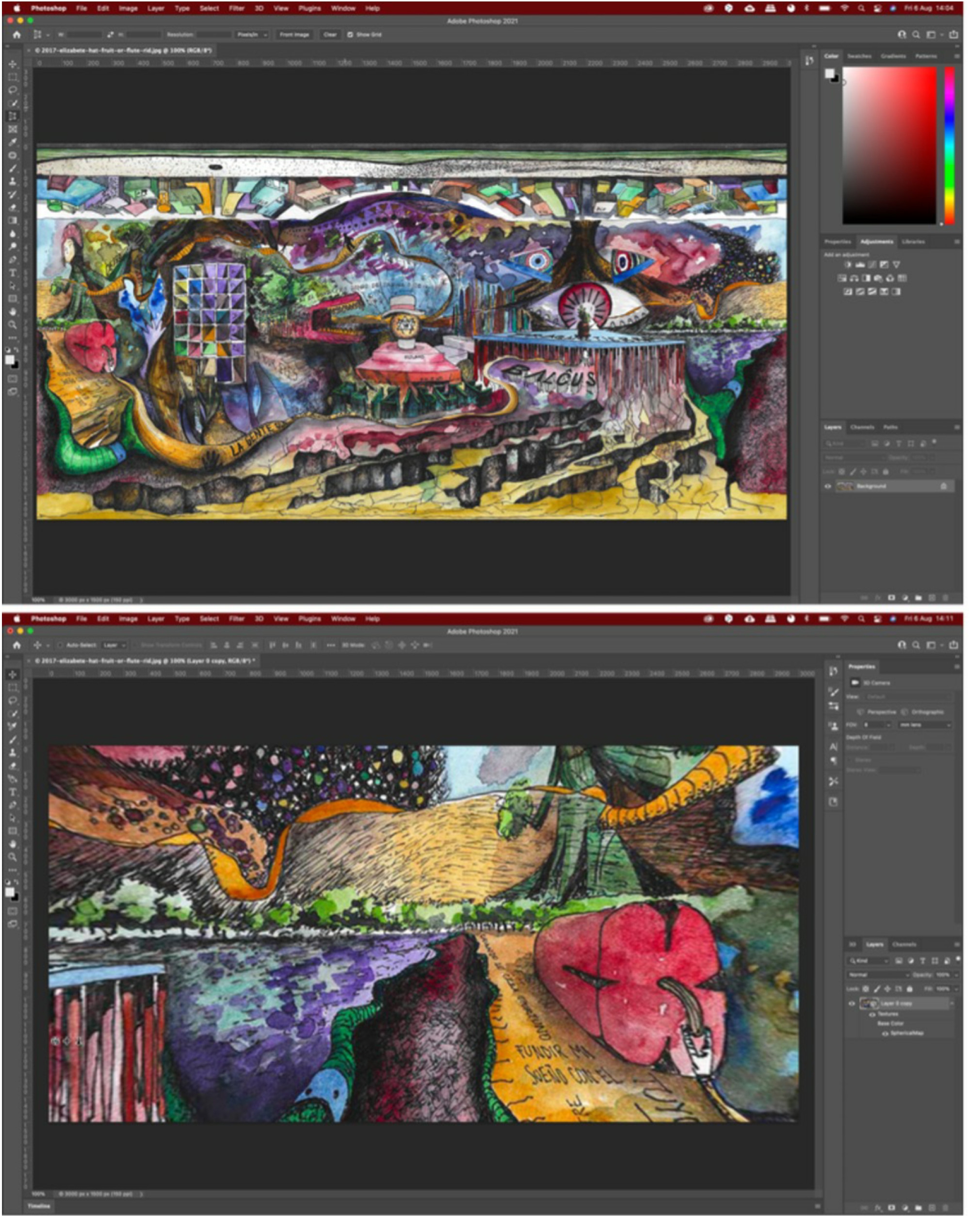 Figure 4 
                VR viewport tool of Adobe Photoshop v22.4.3.
              