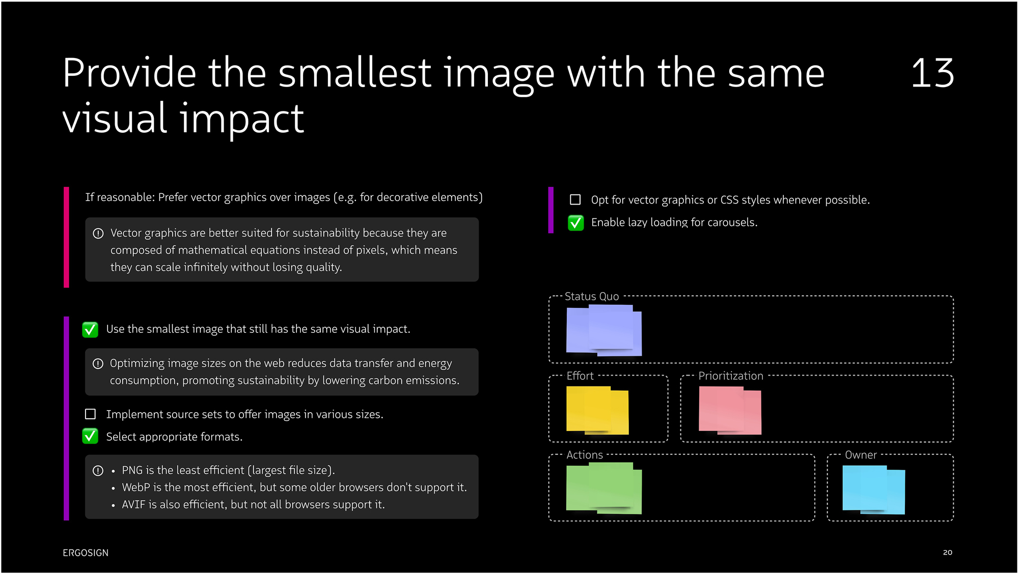 Figure 4:
A selection of Ergosign’s Green Web guidelines as a Miro canvas.