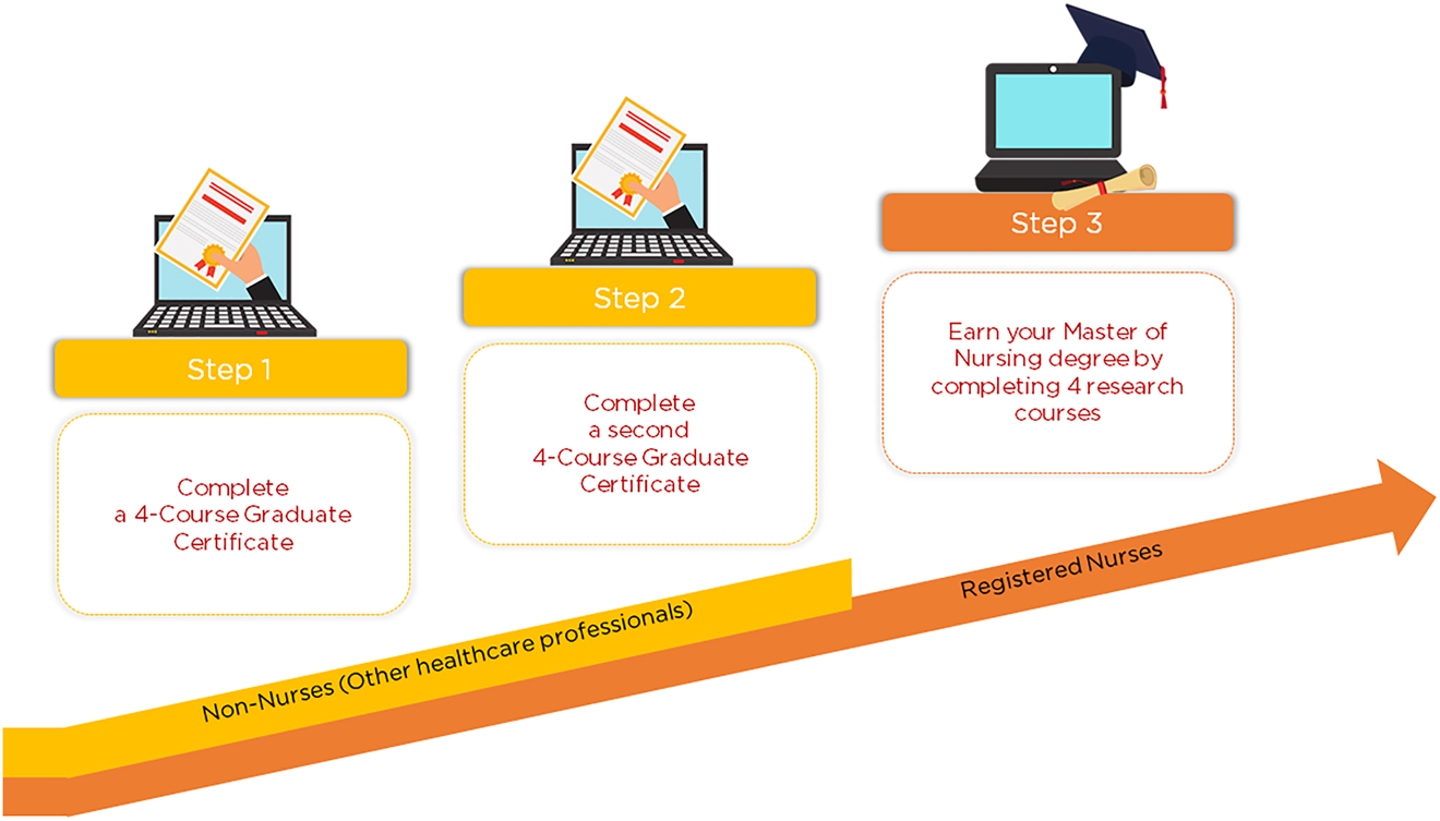 Figure 1: 
Master of nursing (MN) laddered certificate pathway.

