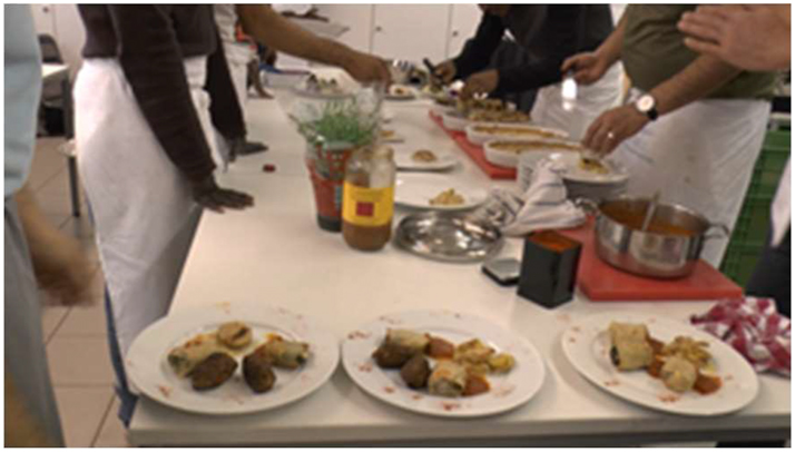 Figure 9: 
Alim has put down the plate again.
