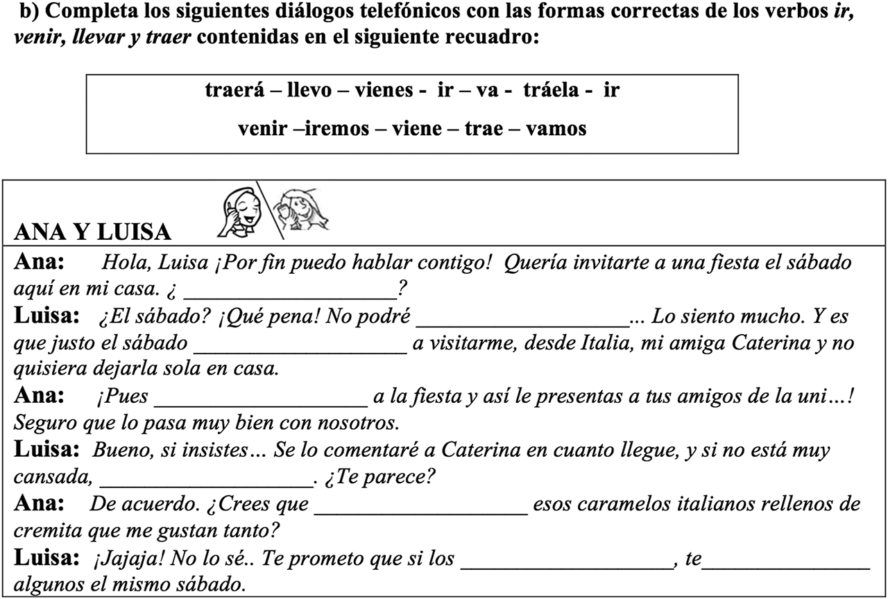 Figure 1: Sample of a traditional instruction activity.