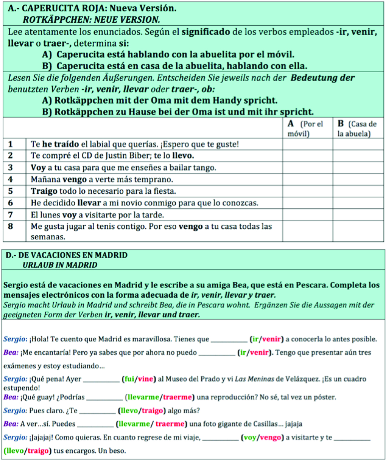 Figure 3: Sample from one of the post-tests.