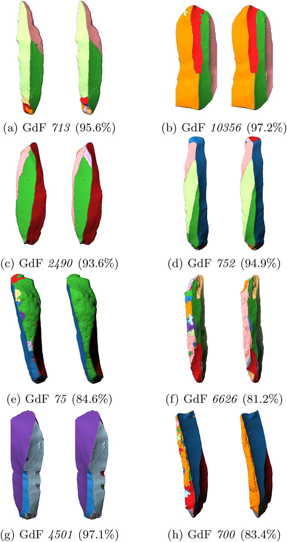 Figure 13:
Different results (left) with ground truths (right).