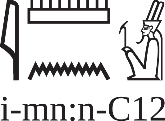 Figure 5: 
The name of the god Amon, encoded in the MdC system.
