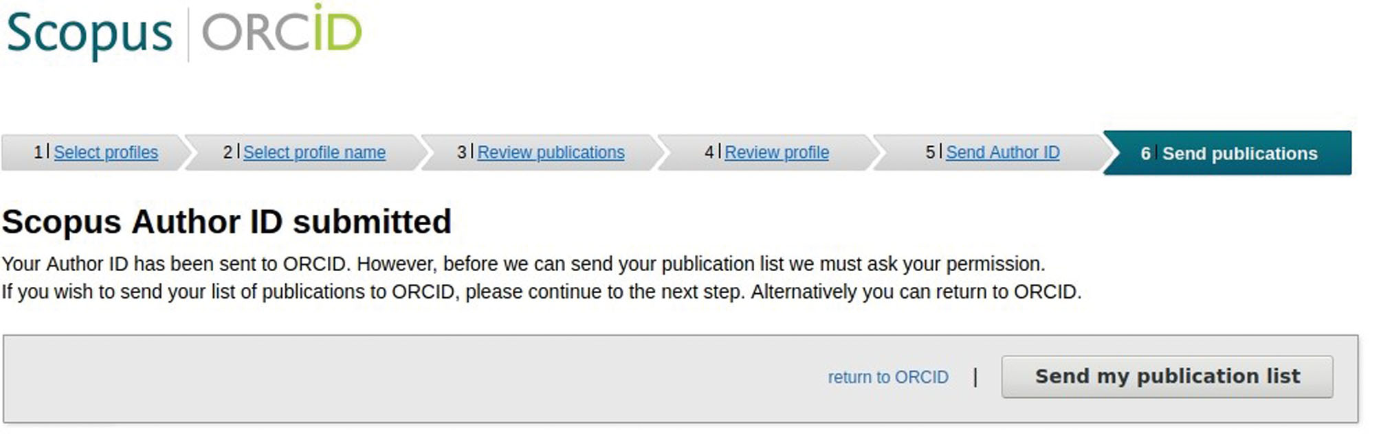 Abbildung 2 
Screenshot der Integration von Publikationen über Scopus von Elsevier.