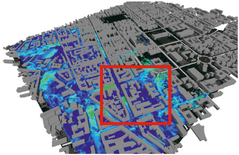 Abbildung 4 Bestimmung globaler Effekte (Stadtlevel) am GIS-Modell.