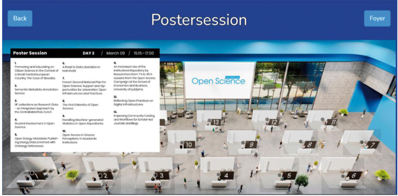 Abbildung 1 
        Screenshot der Postersession.
