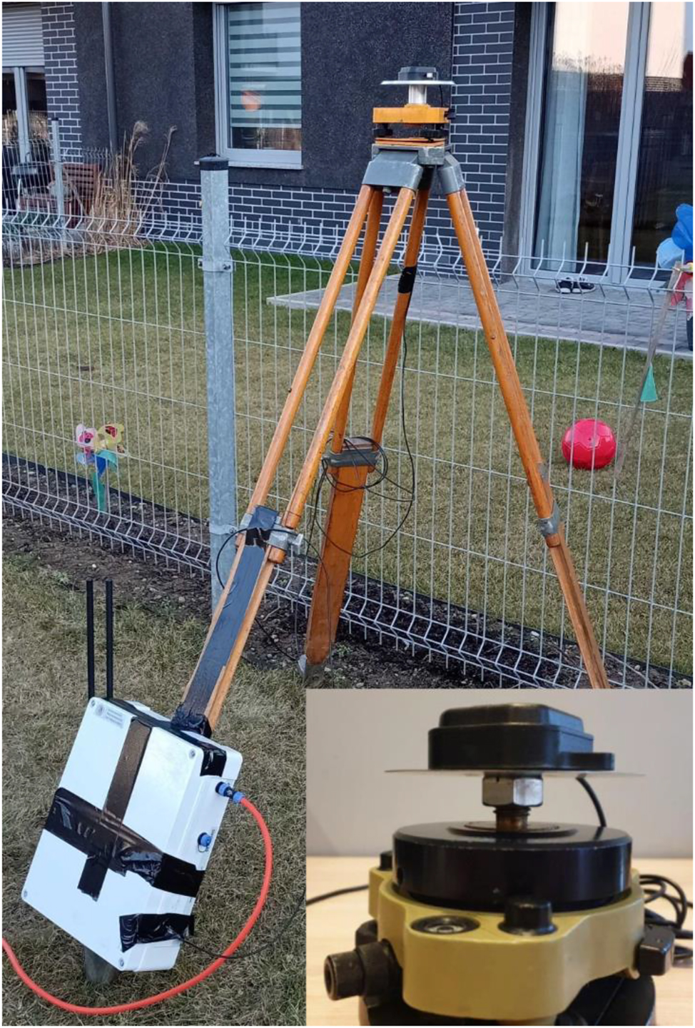 Figure 14:
The method of mounting the u-blox patch antenna on the tribrach.