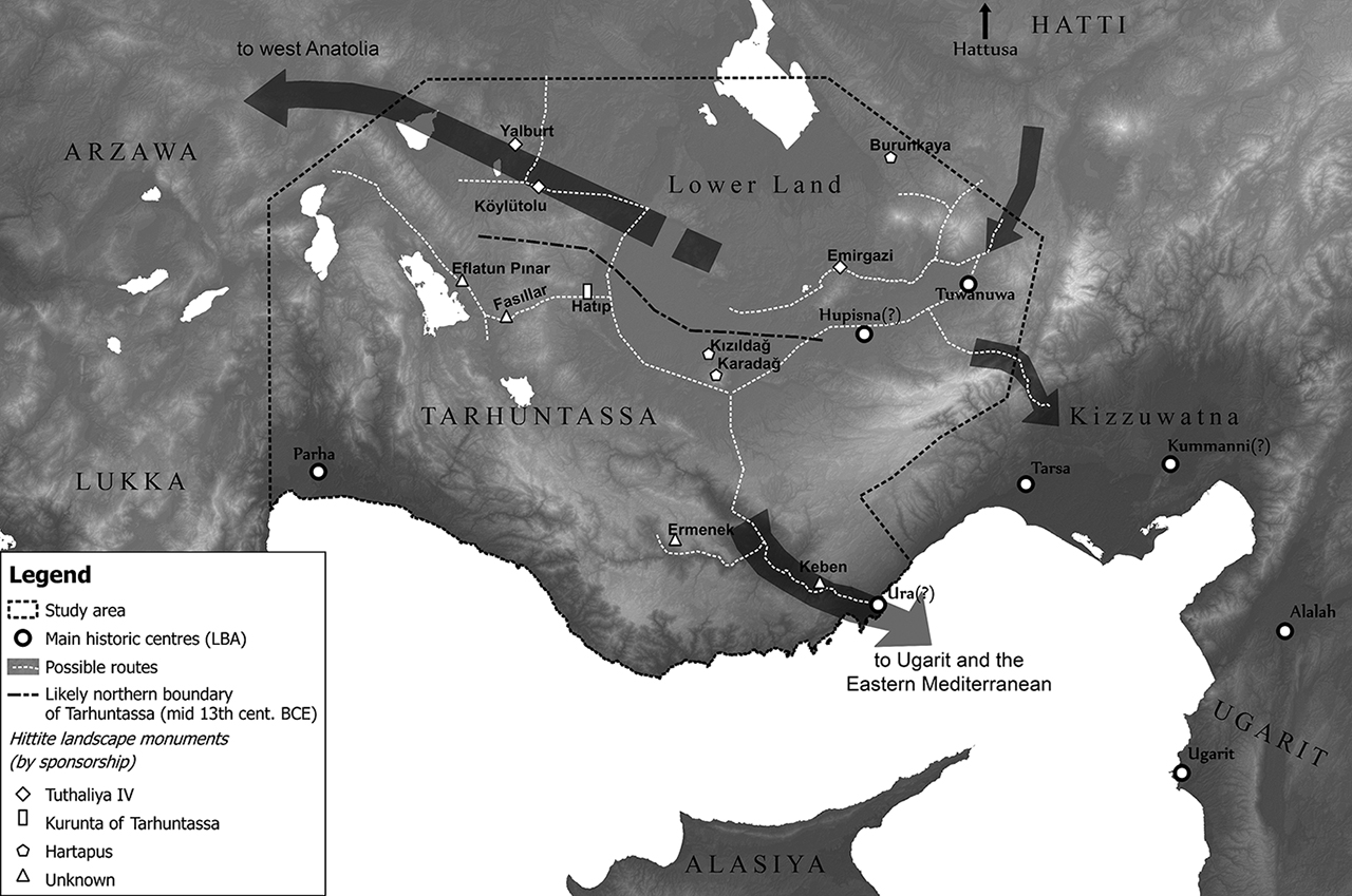 Figure 4: Mobility and political interaction in South-Central Anatolia by the late thirteenth century BCE. Map and graphics by Alvise Matessi.