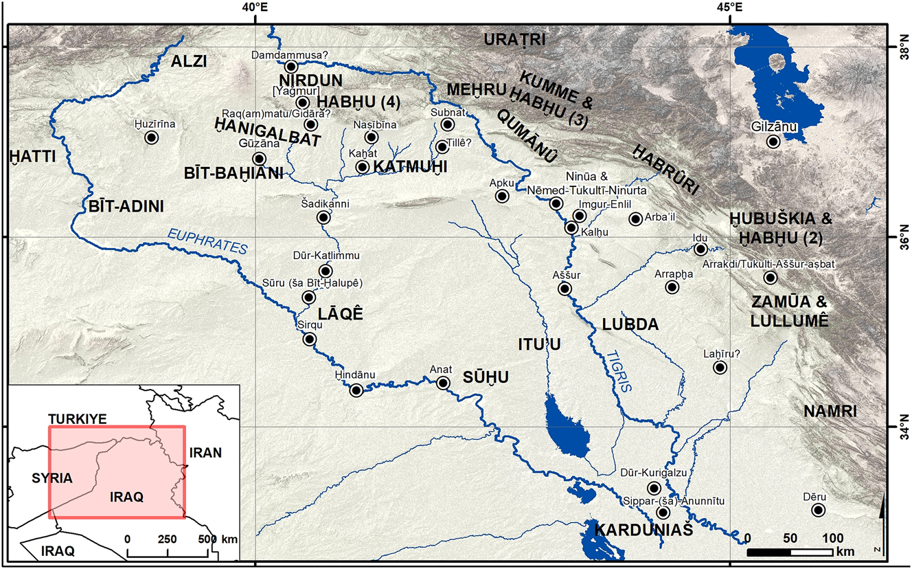 Figure 1: 
Key toponyms mentioned in this paper. Map by Bartłomiej Szypuła.
