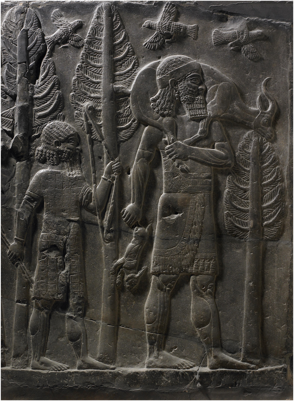 Figure 8:
An archer from the king’s hunting staff dressed in a short tunic decorated with concentric squares, Royal Palace, Khorsabad (BM 118829, © The Trustees of the British Museum. All rights reserved).
