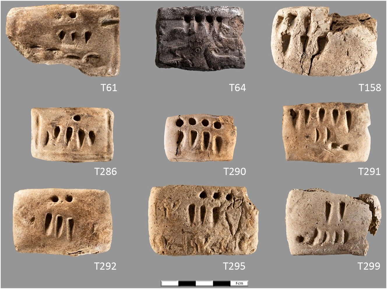 Figure 10:
Late Chalcolithic numerical tablets from Godin Tepe (image courtesy of Ali Khayani).