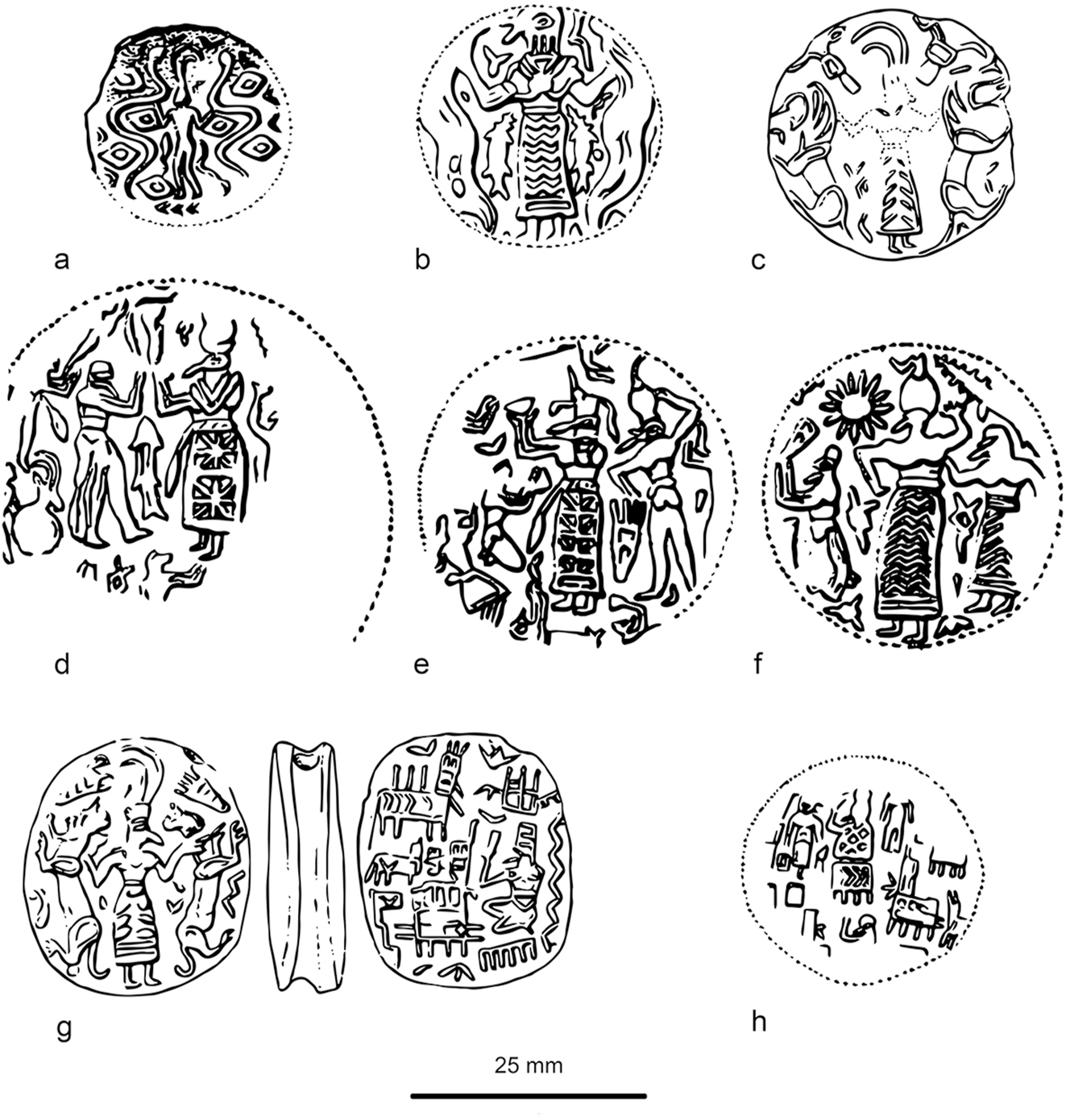 Figure 11:
Susa I stamp seal impressions (after Hole 2010: figure 15.8e-l).