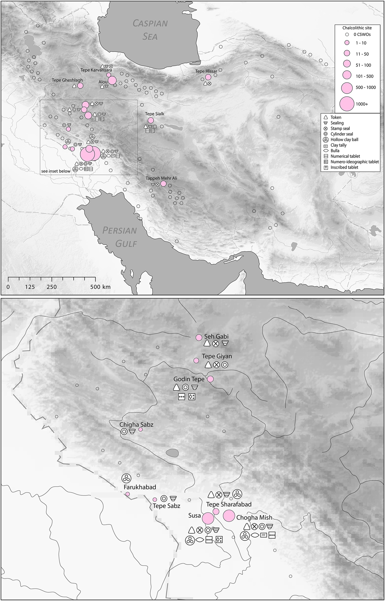 Figure 12:
Map of CSWOs from Late Chalcolithic sites of Iran.