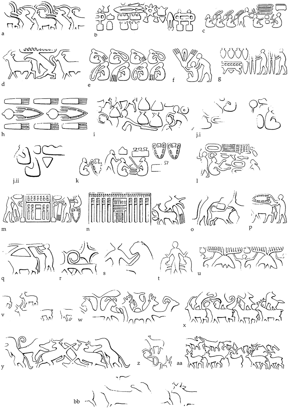 Figure 14:
Seal impressions from Late Susa II levels at Susa (after Pittman 2013: fig. 16.10; images courtesy of Holly Pittman).