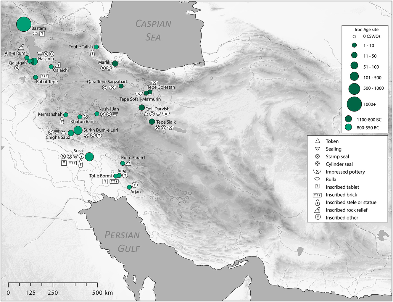 Figure 22:
Map of CSWOs from Early-Middle Iron Age sites of Iran.