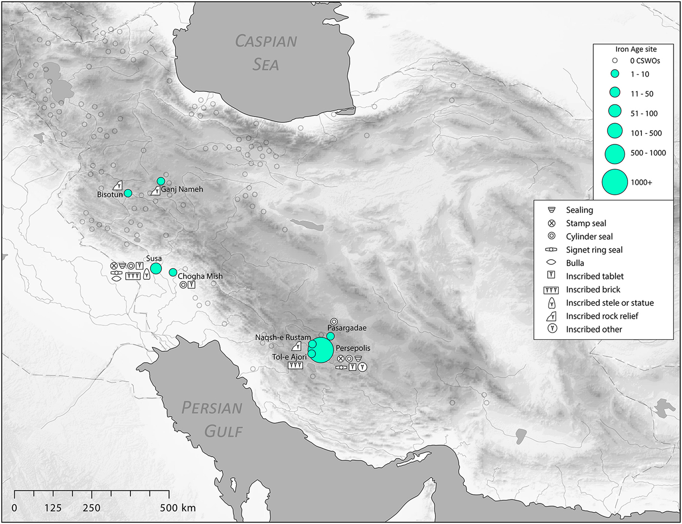Figure 23:
Map of CSWOs from Later Iron Age sites of Iran.