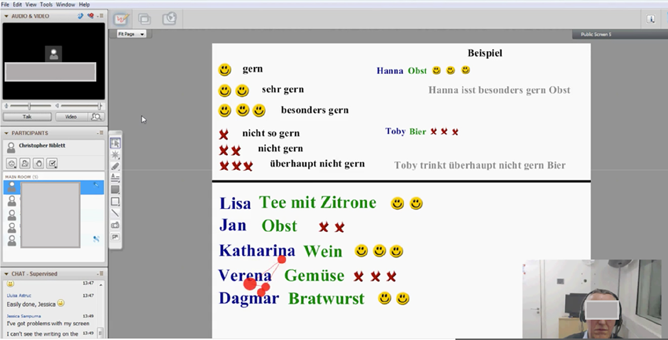 Figure 2: 
Interface from a student’s point of view.
