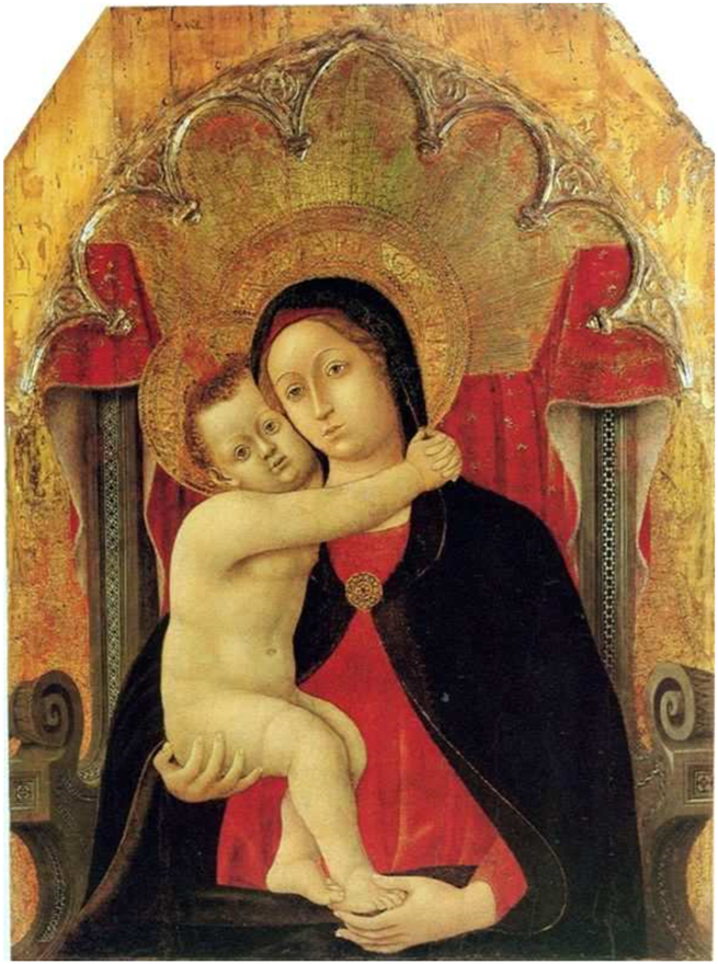 Figure 6: 
Madonna and Child Enthroned, Domenico di Bartolo, 1436, Princeton University Art Museum.