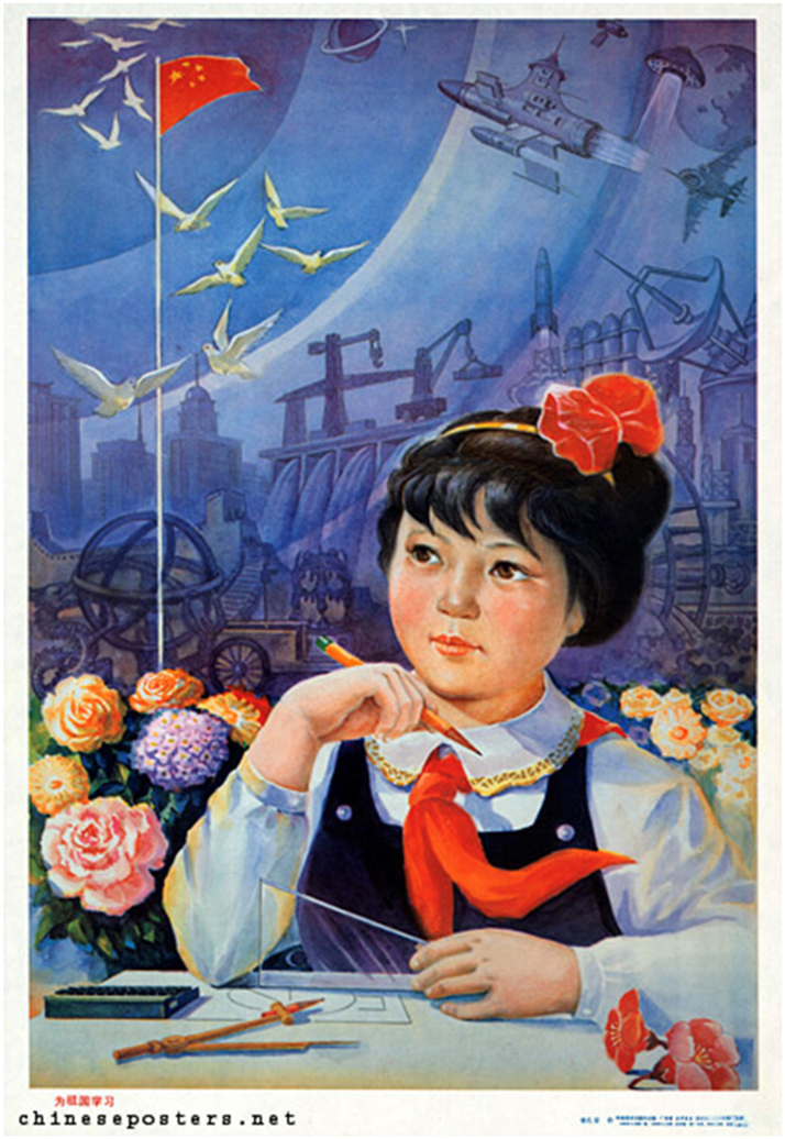 Figure 7: 
Studying for the Mother Country, Li Kong’an, 1986, Landsberger Collection.