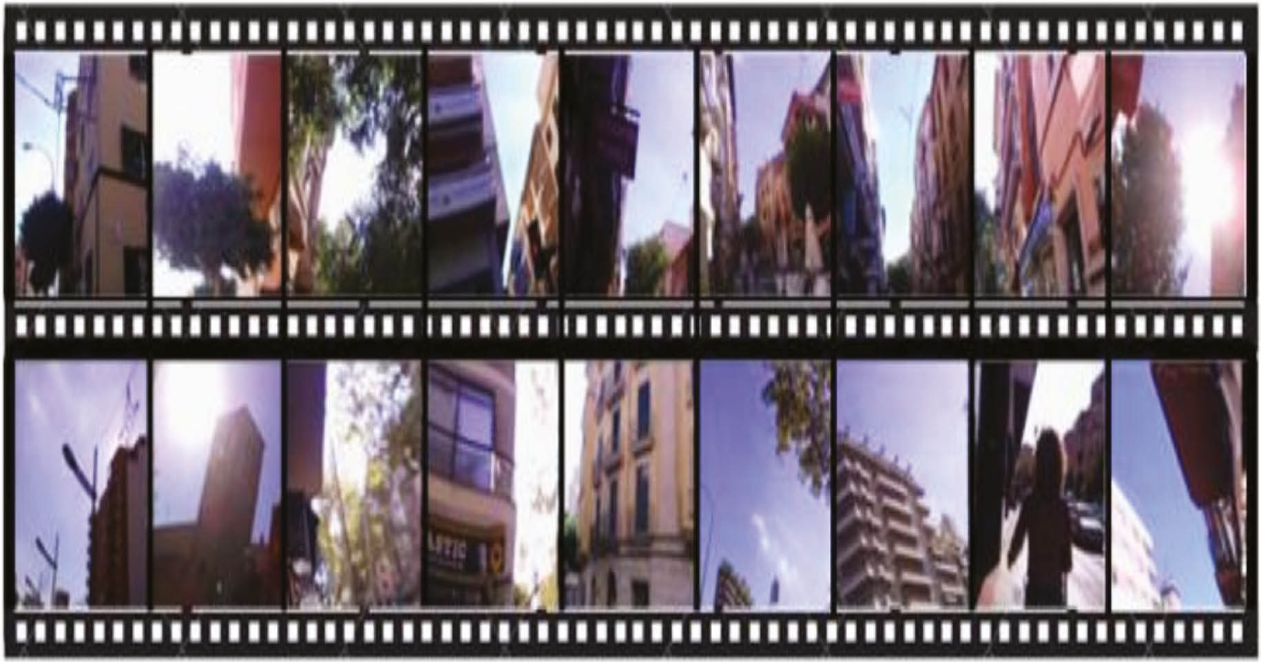 Figure 2: Example of sequence when walking in the street acquired by the Narrative Clip wearable camera.