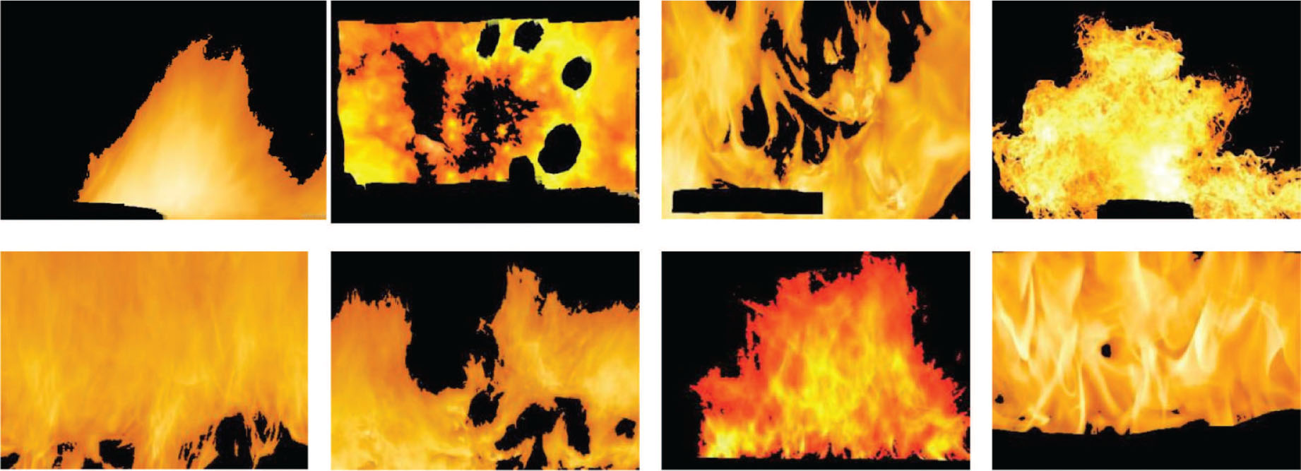 Figure 3: Marked Flame Pixels.