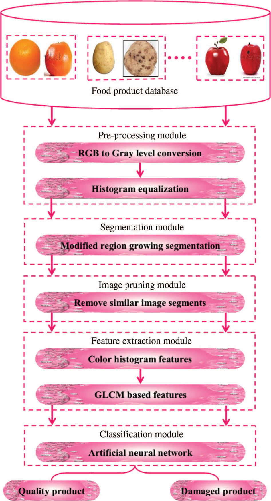Figure 1: Overall Architecture of the Proposed Food Quality Grading Technique.