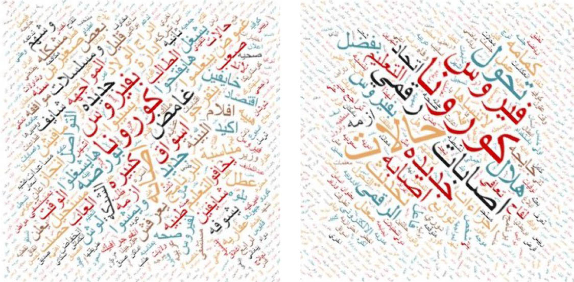 Figure 2 Instances of word cloud in twitter data